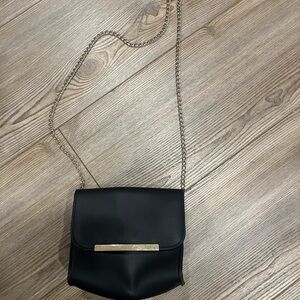 Chic Black Mini Crossbody Bag with Chain Strap